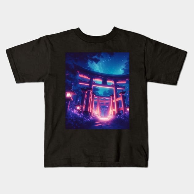 Torii Gate - Night Kids T-Shirt by AnimeVision